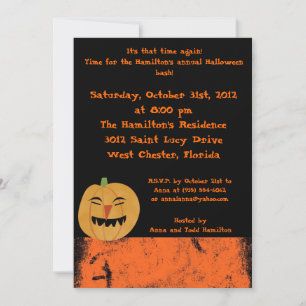 12x18 Beängstigend Pumpkins Halloween-Party Einlad Einladung