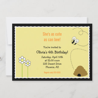 12x18 Bee Happy Birthday Einladungskarte Einladung