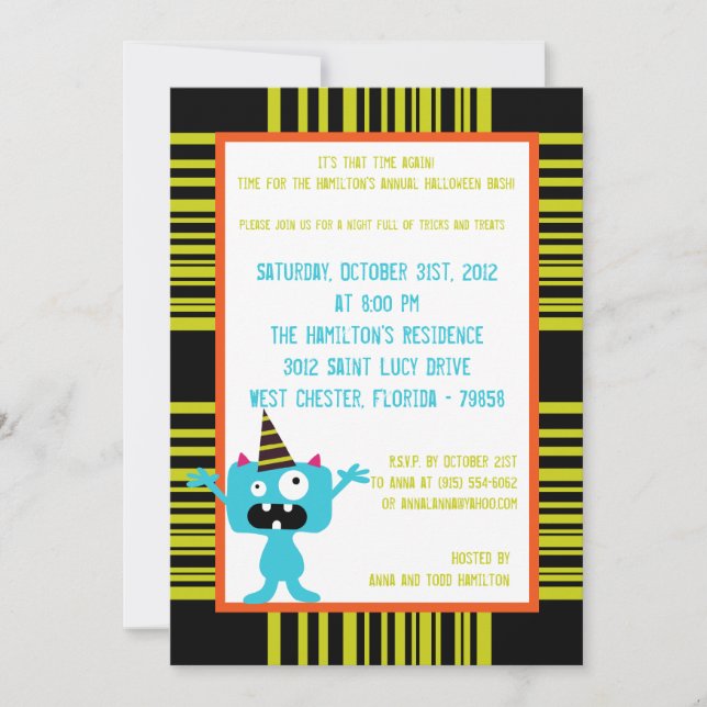 12x18 Birthday Bash Fun Party Einladung (Vorderseite)