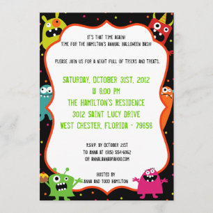 12x18 Birthday Bash Halloween-Party Einladung