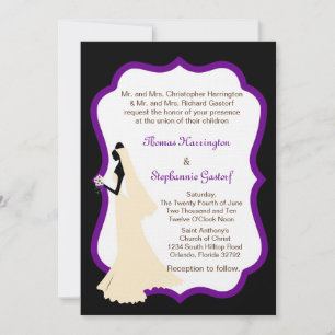 12x18 Black Bride Hochzeitseinladung Einladung