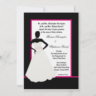 12x18 Black Bride Hochzeitseinladung Einladung