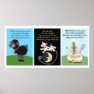12x18 Black Sheddle Bo Peep Kids Zimmer Wand an Wa Poster