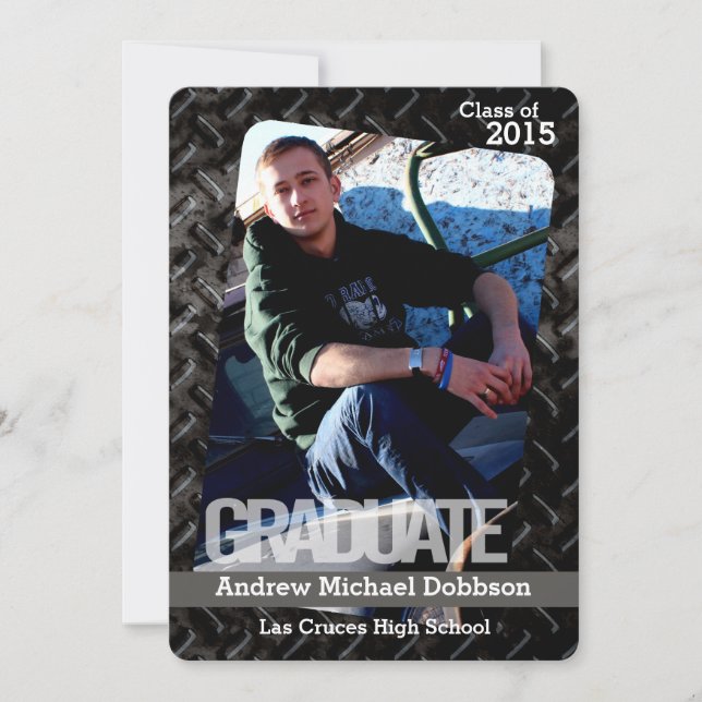 12x18 Black Steel Metal Aluminium Senior Ankündigu Ankündigung (Vorderseite)