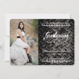 12x18 Black Steel Metal Aluminium Senior Ankündigu Ankündigung