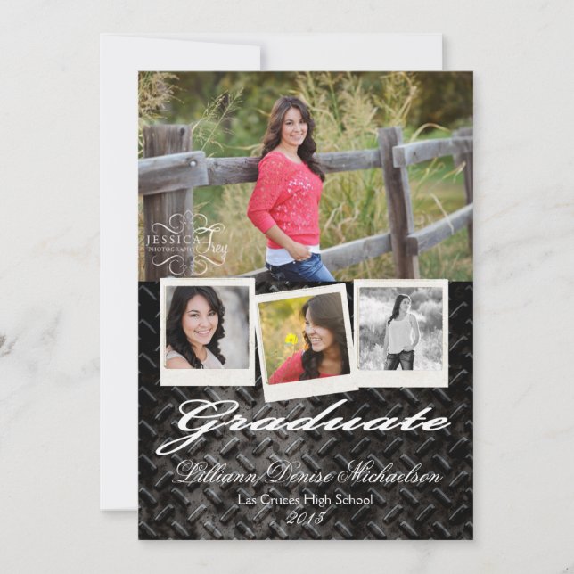 12x18 Black Steel Metal Aluminium Senior Ankündigu Ankündigung (Vorderseite)