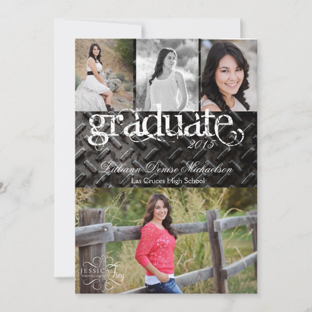 12x18 Black Steel Metal Aluminium Senior Ankündigu Ankündigung (Vorderseite)