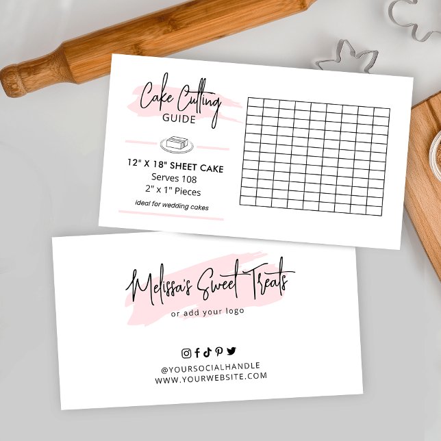 12x18" Blatt Hochzeitskuchen-Schneideführer 2x1 Sc Begleitkarte (Rectangle wedding cake cutting guide for 12 x 18 inch sheet cake)