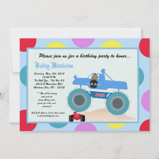 12x18 Boy Punk 4x4 Lkw Geburtstagsparty Einladung