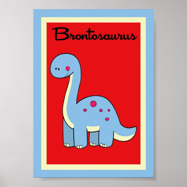 12x18 Brontosaurus Dinosaurier Wall Art Poster (Vorne)
