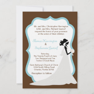 12x18 Brown Bride Wedding Einladung
