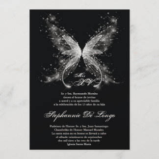 12x18 Butterfly Quinceanera Geburtstag Einladung