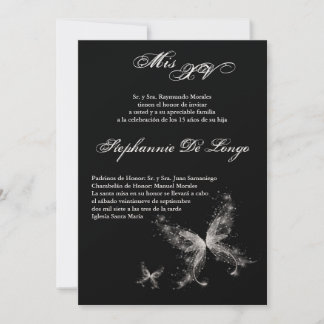 12x18 Butterfly Quinceanera Geburtstag Einladung
