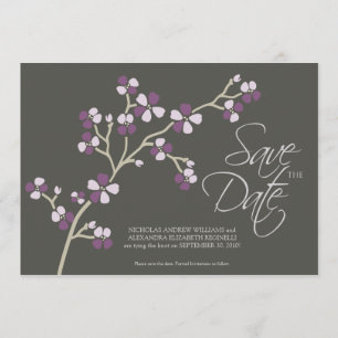 12x18 Cherry Blossom Designer Save the Date: Date