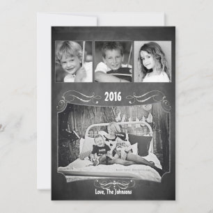 12x18 Christmas XMAS Chalk Board Lehrer FOTO-Karte Feiertagskarte