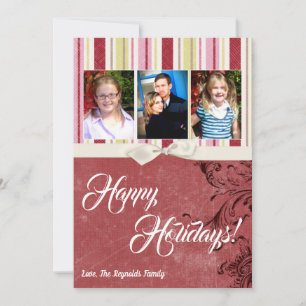 12x18 Christmas XMAS Green Strike Stoff FOTO-Karte Feiertagskarte