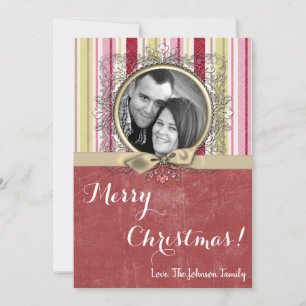 12x18 Christmas XMAS Green Strike Stoff FOTO-Karte Feiertagskarte