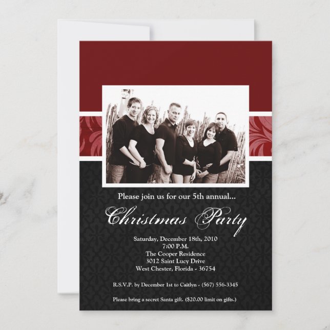 12x18 Christmas XMAS Happy Holiday FOTO Einladung (Vorderseite)