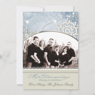 12x18 Christmas XMAS Schneeflocken WinterFOTO-Kart Feiertagskarte