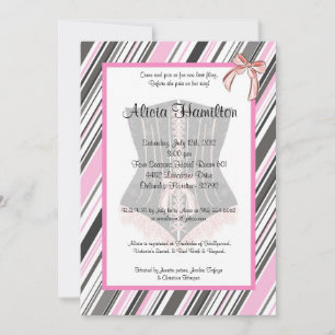 12x18 Corset Bachelorette Einladung