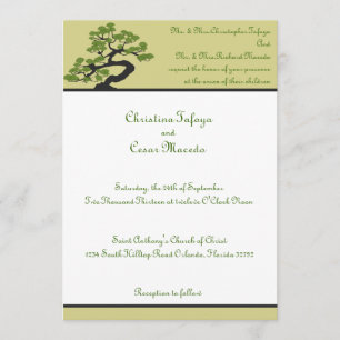 12x18, das Einladungs-japanischen grünen Einladung