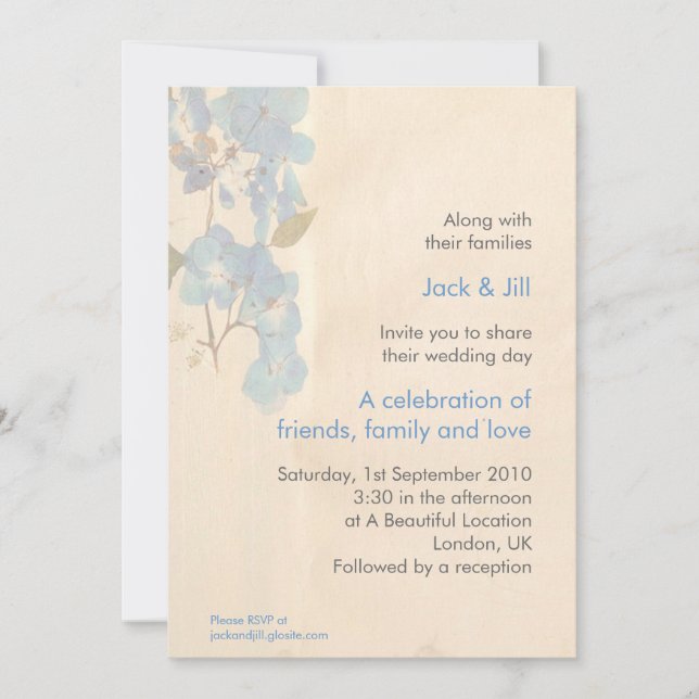 12x18 der Aquarellfarben Einladung (Vorderseite)