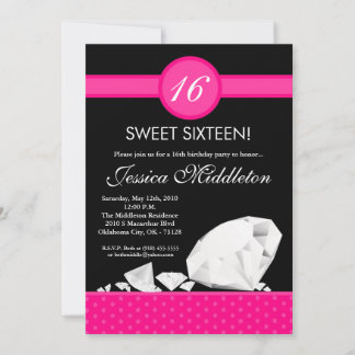 12x18 Diamonds Jewels Sweet 16 Geburtstag Einladun Einladung