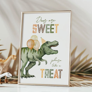 12x18 Dinosaurier Leckerei Signaturkarte Einladung