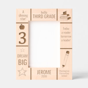 12x18 DRITTE KLASSE Grundschule Foto Custom Geätzte Rahmen