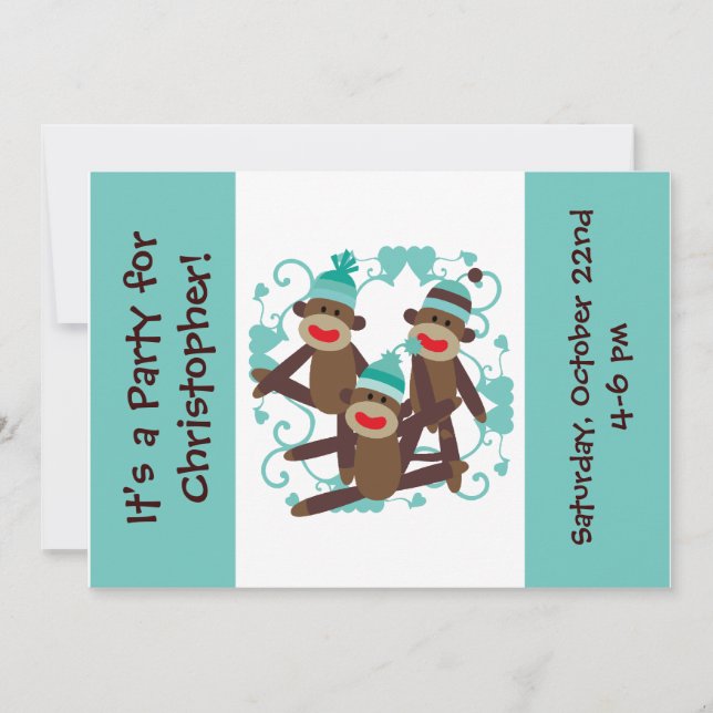 12x18 Einladungen für Junge Affen (Vorderseite)