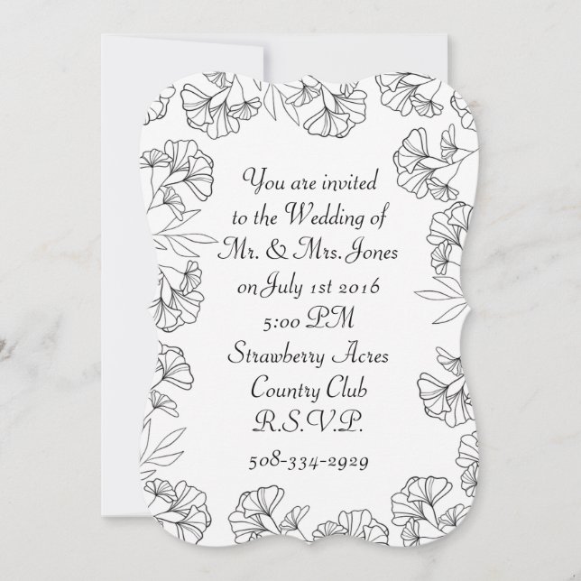 12x18-Einladungshülse Einladung (Vorderseite)