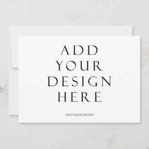 12x18" Einladungskarte ohne Back-Design-Druck Einladung