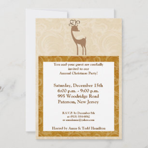 12x18 Elegante Rentierfestival Einladung