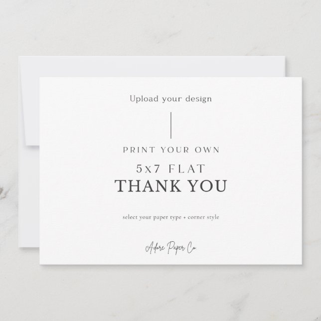 12x18 Flat Danke schön: Laden Sie Ihre eigene hoch (Vorderseite)