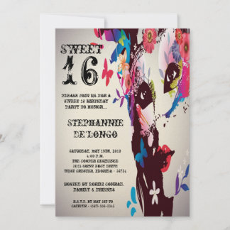 12x18 Floral Masquerade Sweet 16 Geburtstag Einlad Einladung
