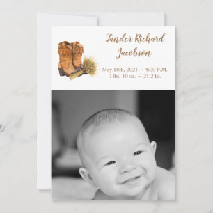 12x18 Foto Birth Announcement Army Summer Country Ankündigung