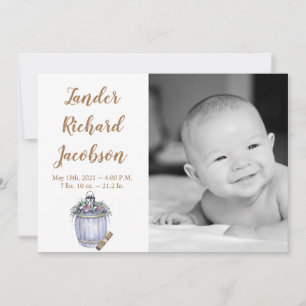 12x18 Foto Birth Announcement Army Summer Country Ankündigung
