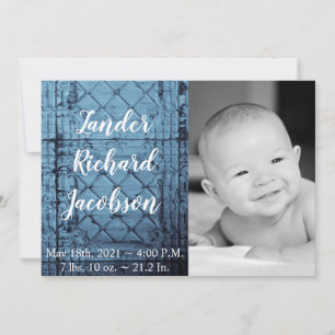 12x18 Foto Geburtshilfe Ankündigung Armee Rustikal