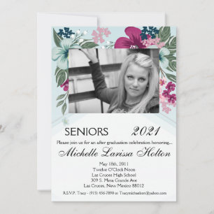 12x18 Foto Graduation Party Einladung Tropisches F