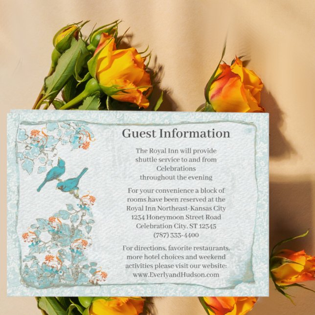 12x18 für Vintage Damaskus-Hochzeitsinformationen Einladung (Von Creator hochgeladen)