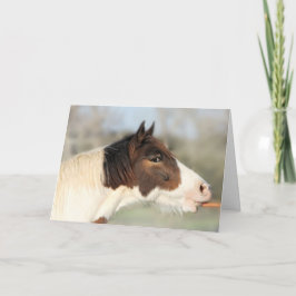 12x18 Geburtstagskarte für Pferde und Karotten Karte