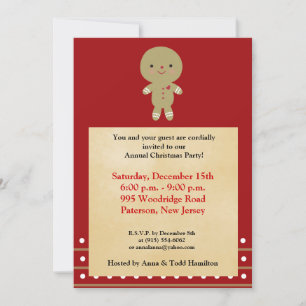 12x18 Ginger Bread Man Einladung