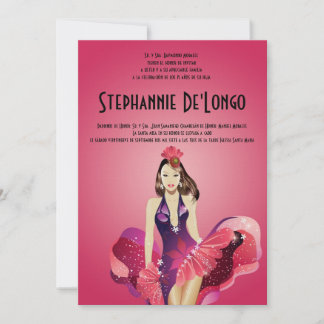 12x18 Glamour Girl Quinceanera Geburtstagseinladun Einladung
