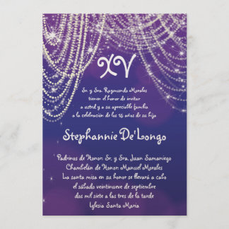 12x18 Glitz Glimmer Quinceanera Geburtstag Einladu Einladung