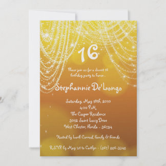 12x18 Glitz Glimmer Sweet 16 Geburtstag Einladung
