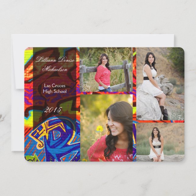 12x18 Graffiti Paint Air Brush Senior Ankündigung (Vorderseite)