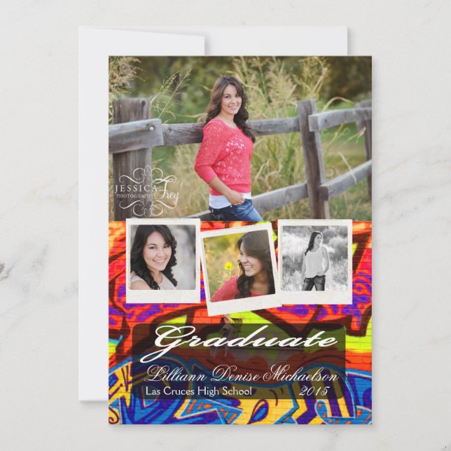 12x18 Graffiti Paint Air Brush Senior Ankündigung (Vorderseite)