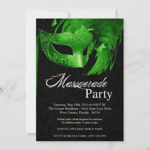 12x18 Green Masquerade Sweet 16 Geburtstag Einladu Einladung