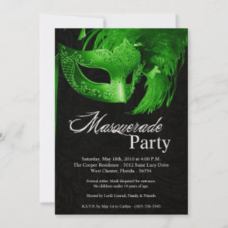 12x18 Green Masquerade Sweet 16 Geburtstag Einladu Einladung
