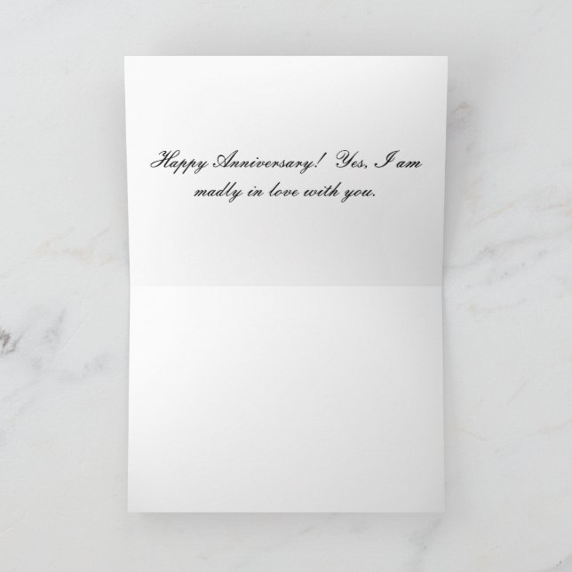 12x18 Grußkarte. Happy Anniversary Panda Bär Dankeskarte (Innenseite)